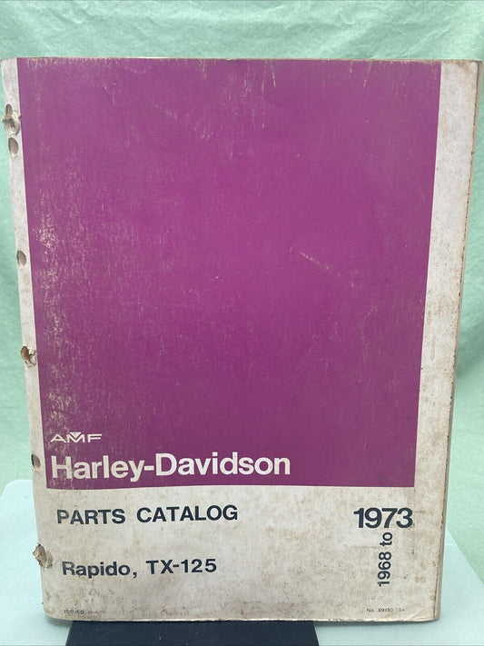 AMF HARLEY DAVIDSON 99450-73A RAPIDO, TX-125 PARTS CATALOG 1968-1973