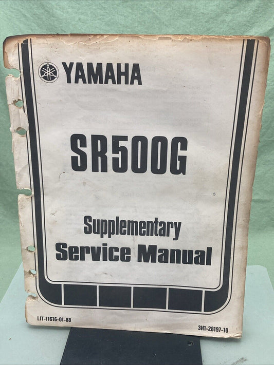 YAMAHA LIT-11616-01-88 SR500G SUPPLEMENTARY SERVICE MANUAL 3H1-28197-10