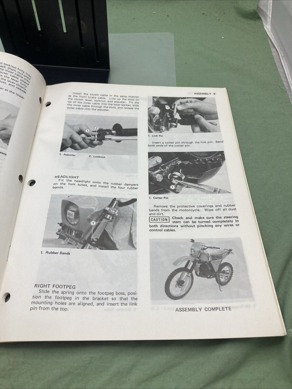 GENUINE KAWASAKI 99931-1056-01 KDX175 MOTORCYCLE ASSEMBLY AND PREP MANUAL 1979