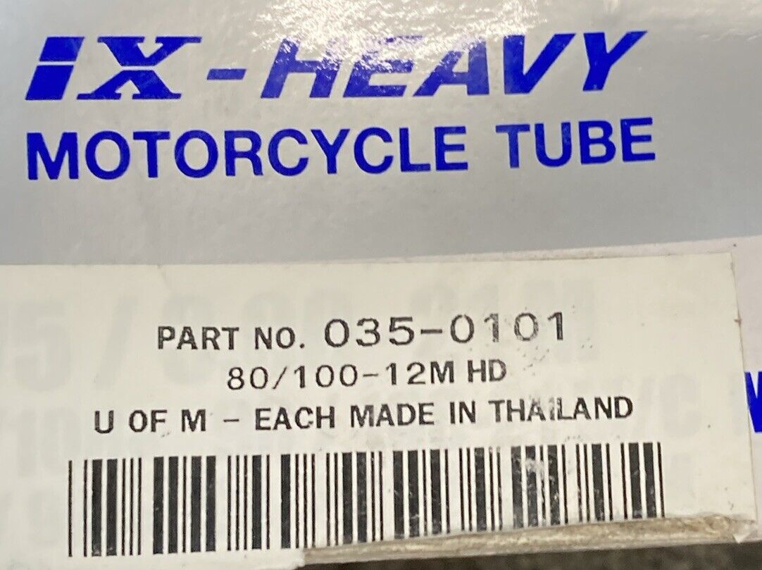 NEW IRC TIRE 035-0101 1X HEAVY DUTY MOTORCYCLE TUBE 80/100-12M HD