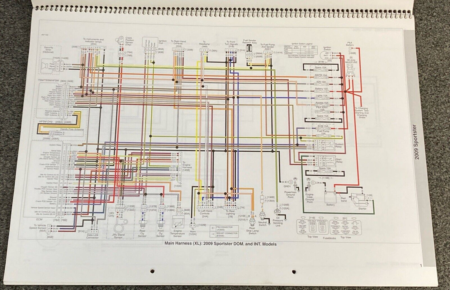 GENUINE HARLEY DAVIDSON 99949-09 WIRING DIAGRAMS BOOK 2009