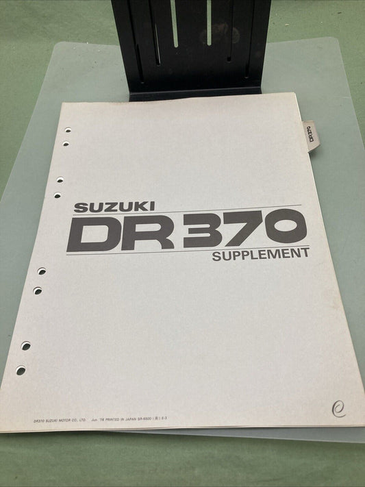 GENUINE SUZUKI SR-6500 E-3 DR370 SUPPLEMENT 1978