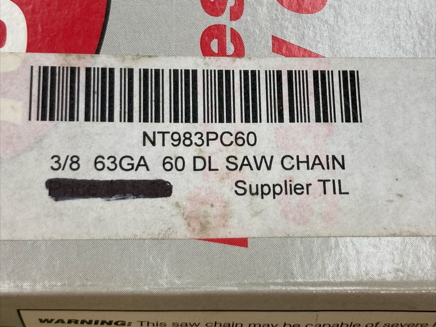 NEW GENUINE TOTAL NT983PC-60L 16" CHAINSAW CHAIN 3/8 63GA 60DL