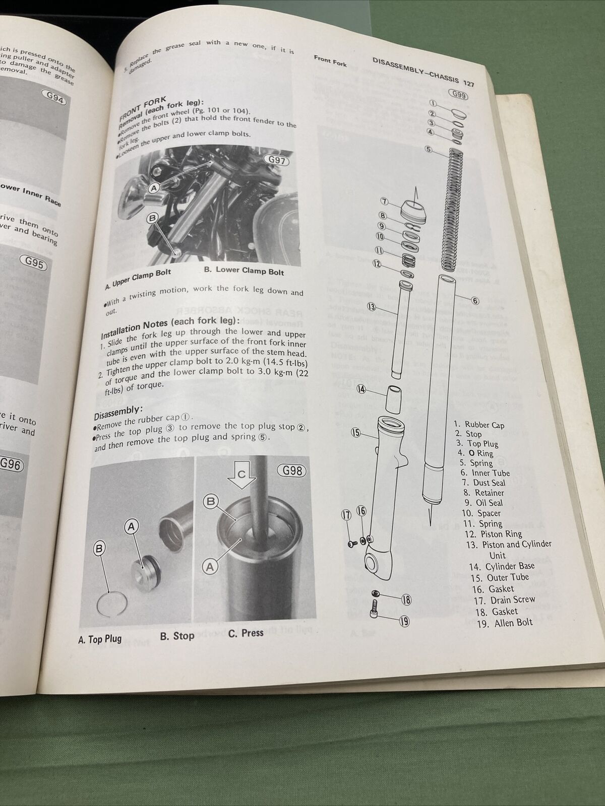 GENUINE KAWASAKI 99924-1023-02 SERVICE MANUAL KZ250