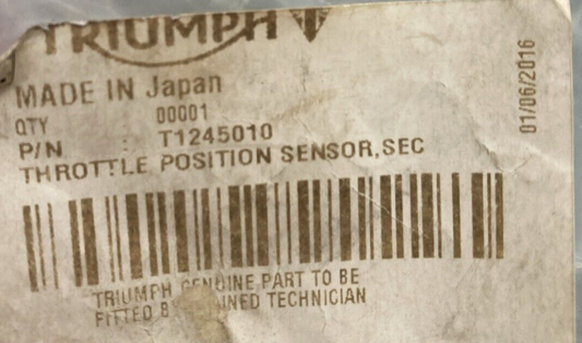 NEW GENUINE TRIUMPH T1245010 Throttle Position Sensor, Sec