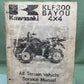 GENUINE KAWASAKI 99924-1117-51 SERVICE MANUAL KLF300 BAYOU 4X4