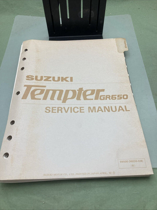 GENUINE SUZUKI 99500-36030-03E TEMPTER GR650 SERVICE MANUAL 1983