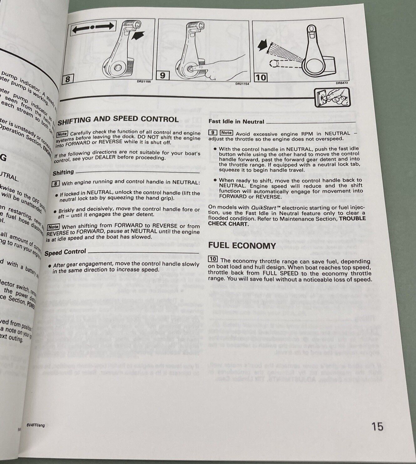 EVINRUDE 213526 OPERATION & MAINTENANCE MANUAL E 90 115 FFI ENGLISH FRENCH 1998