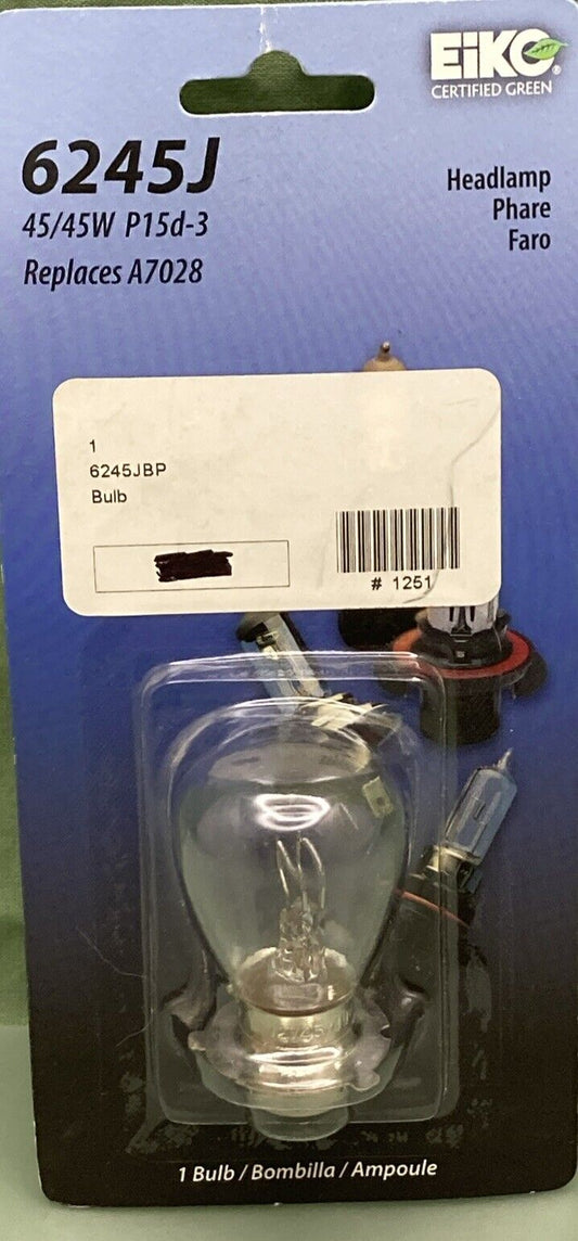 NEW GENUINE EIKO 6245J-BP HEADLAMP 45/45W P15D-3 REPLACES A7028