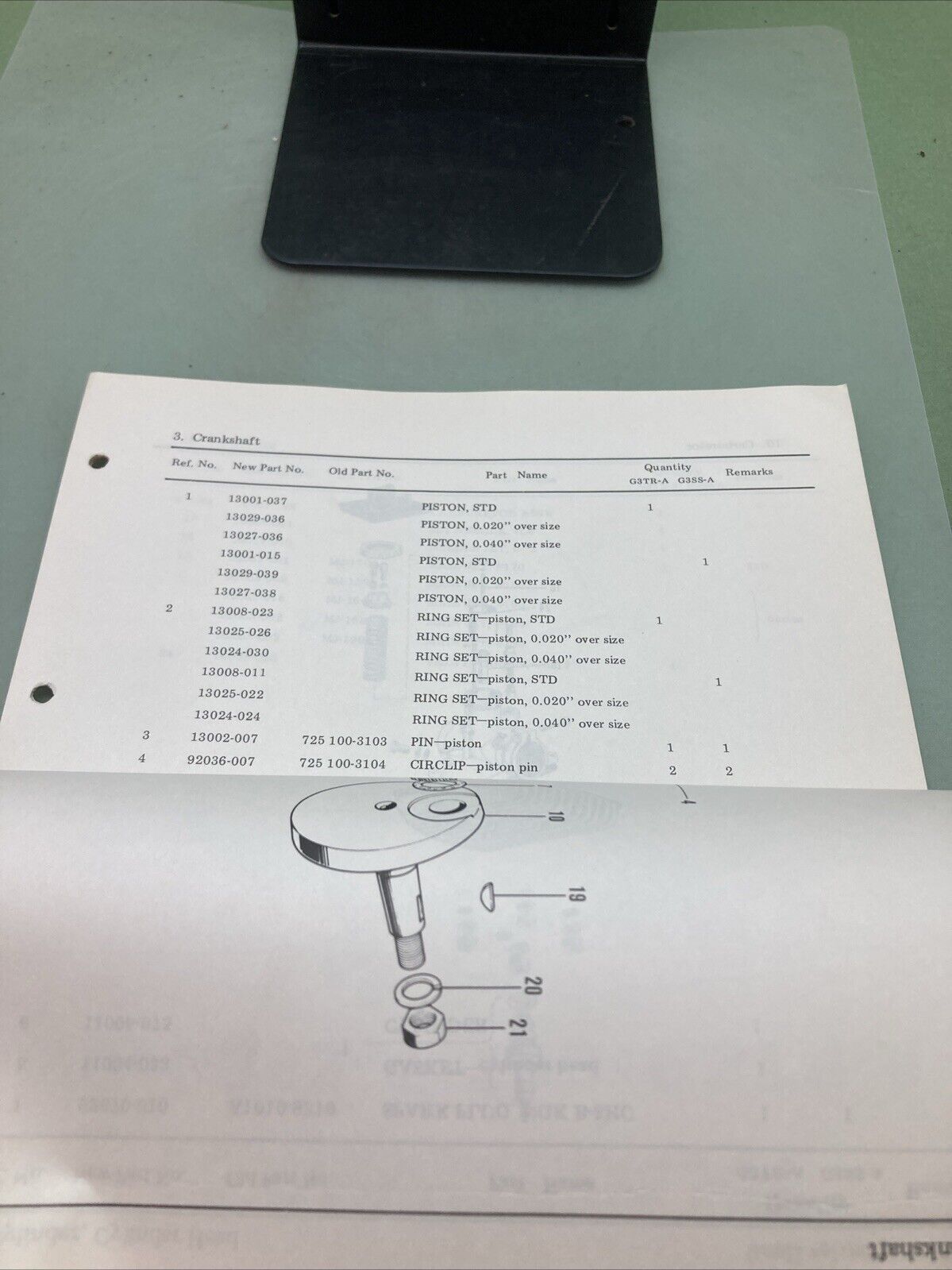 GENUINE KAWASAKI MODEL 90:G3SS-A 100:G3TR-A EXCLUSIVE PARTS LIST