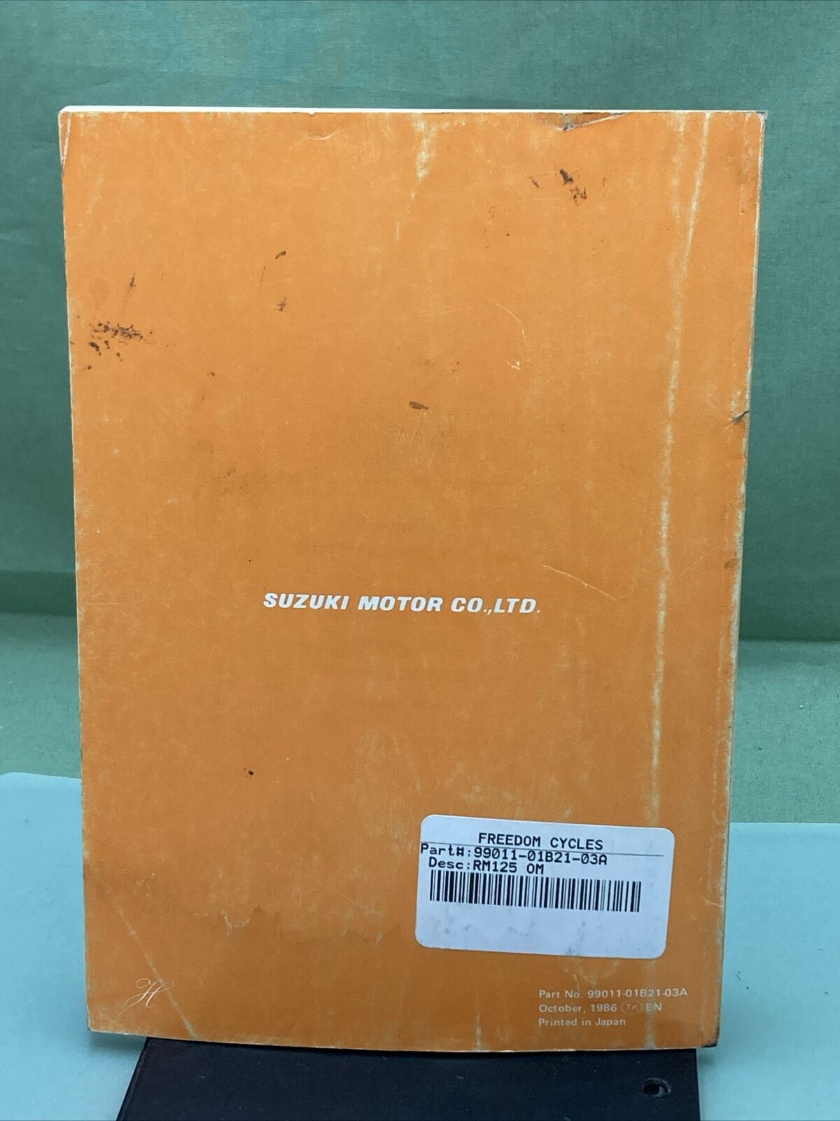 GENUINE SUZUKI 99011-01B21-03A RM125 OWNER'S MANUAL '86