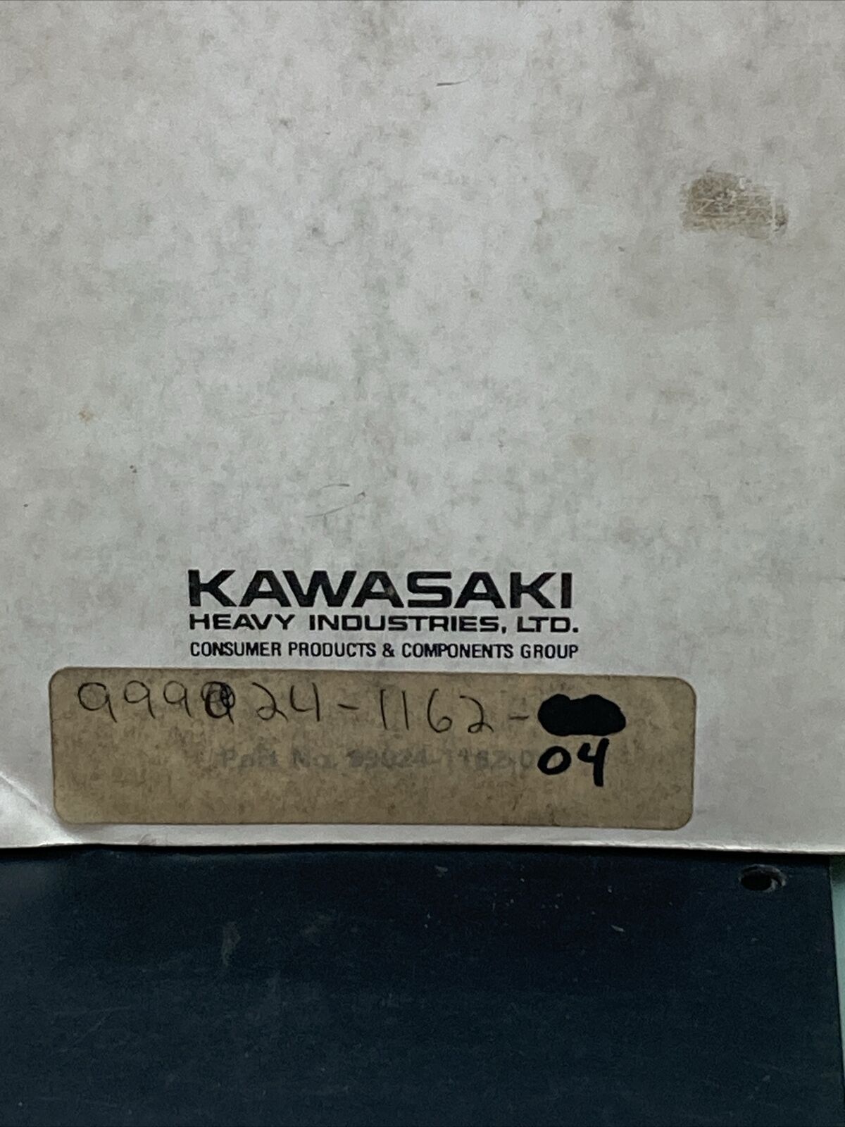 GENUINE KAWASAKI 99924-1162-04 KLX650R/KLX650 MOTORCYCLE SERVICE MANUAL