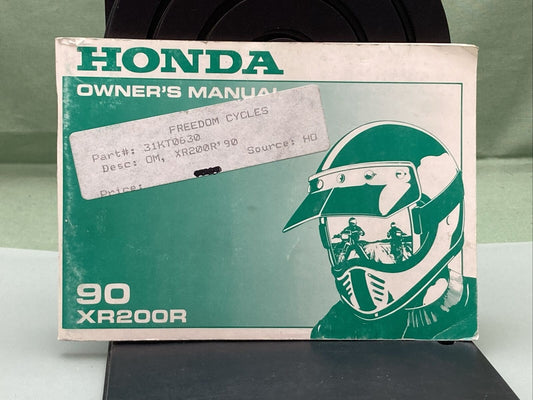 GENUINE HONDA 31KT0630 XR200R OWNER'S MANUAL '90