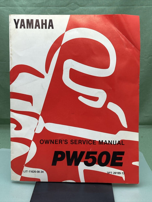 GENUINE YAMAHA LIT-11626-08-34 PW50E OWNER'S SERVICE MANUAL 3PT-28199-13