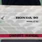 GENUINE HONDA CT 90 OWNER'S MANUAL