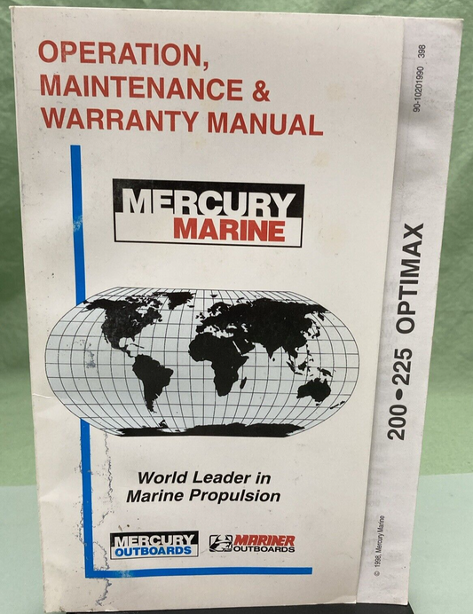 GENUINE MERCURY 90-10201990 OPERATION MAINTENANCE & WARRANTY MANUAL 1998