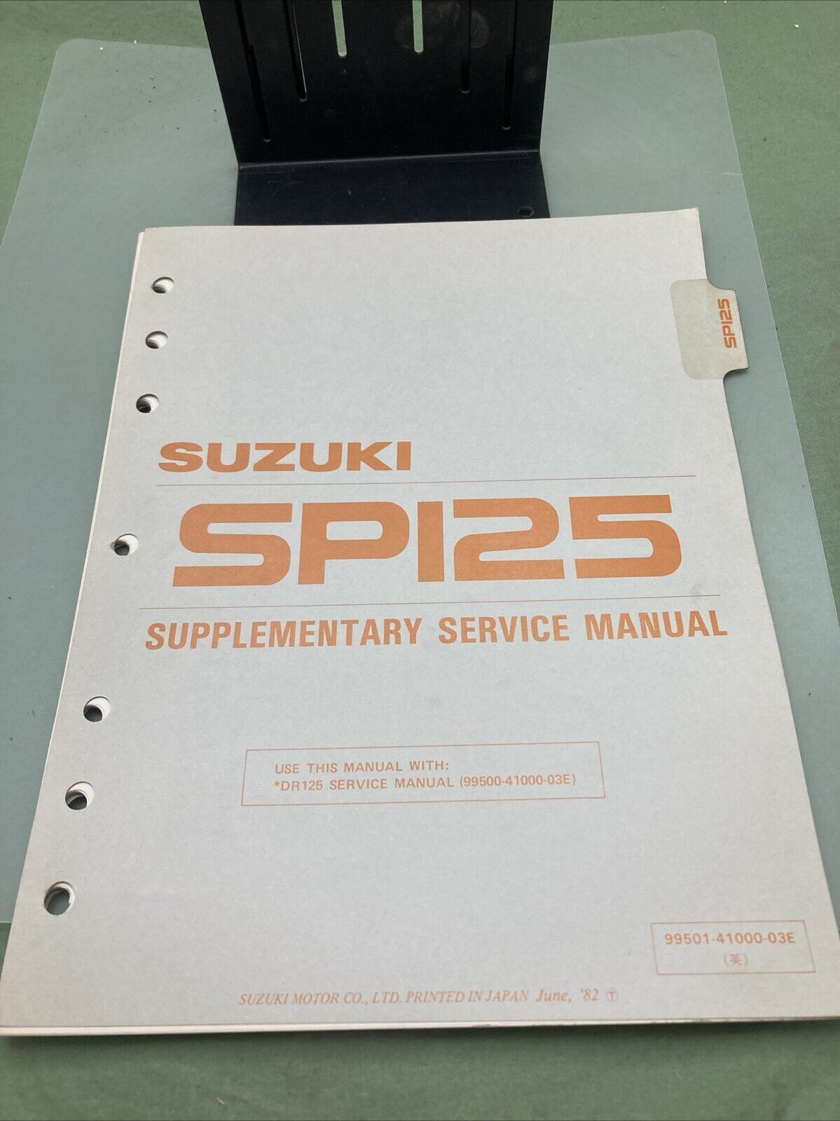 GENUINE SUZUKI 99501-41000-03E SP125 SUPPLEMENTARY SERVICE MANUAL 1982