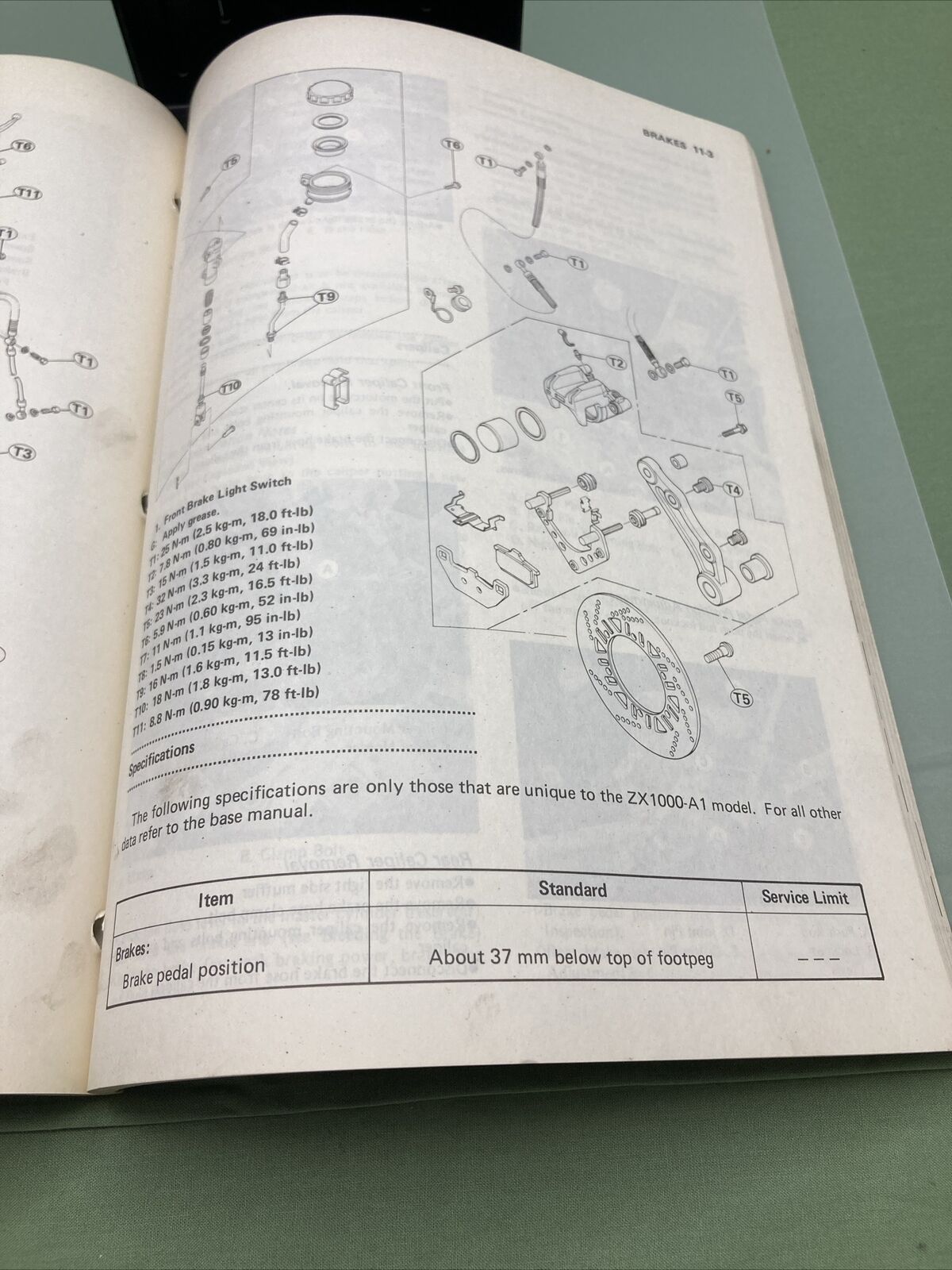 GENUINE KAWASAKI 99924-1062-52 SERVICE MANUAL GPZ1000RX