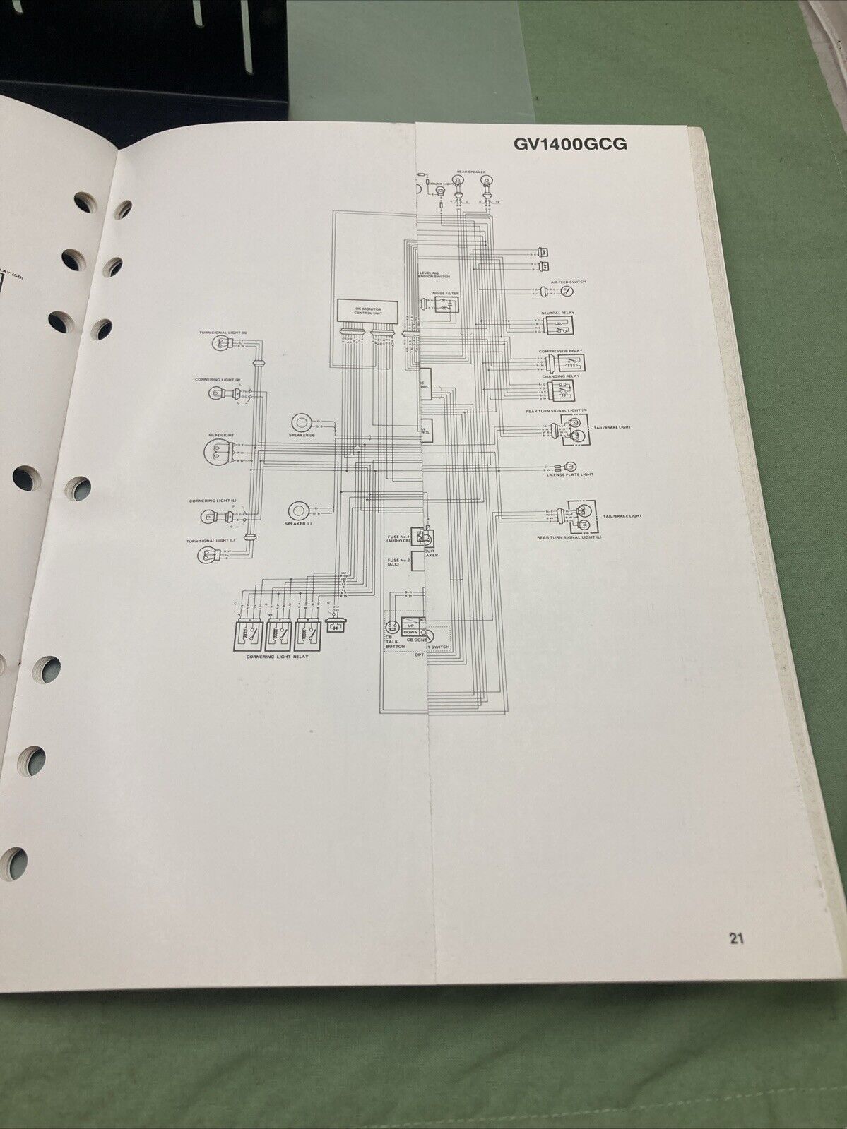 GENUINE SUZUKI 99923-13861 WIRING DIAGRAMS 1986