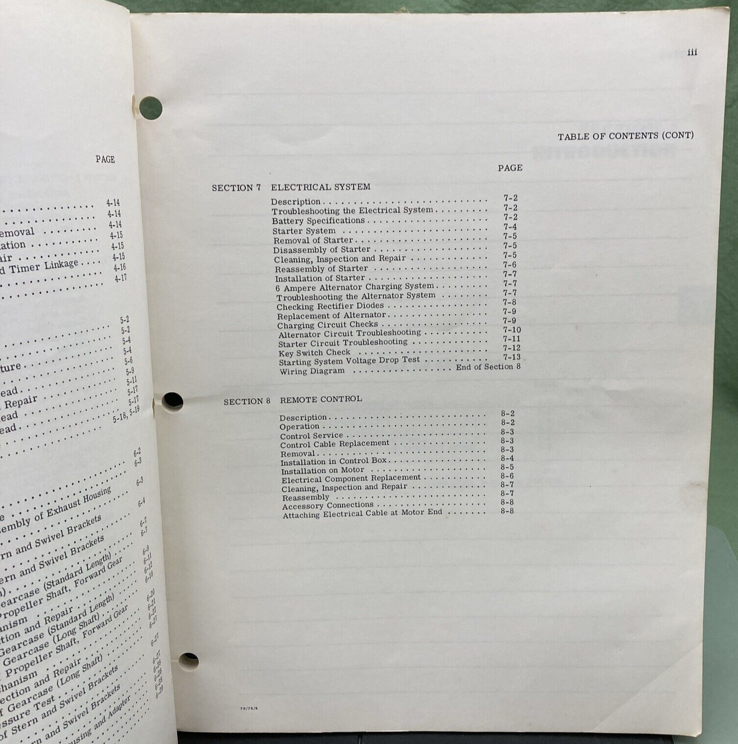 GENUINE JOHNSON OUTBOARDS JM-7808 SERVICE MANUAL MODELS 70HP 75HP