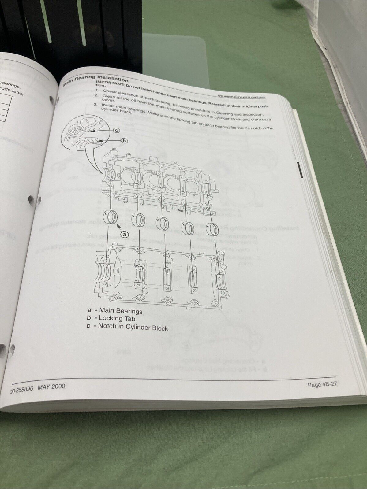 GENUINE MERCURY 90-858896 50/60 FOURSTROKE SERVICE MANUAL 2000