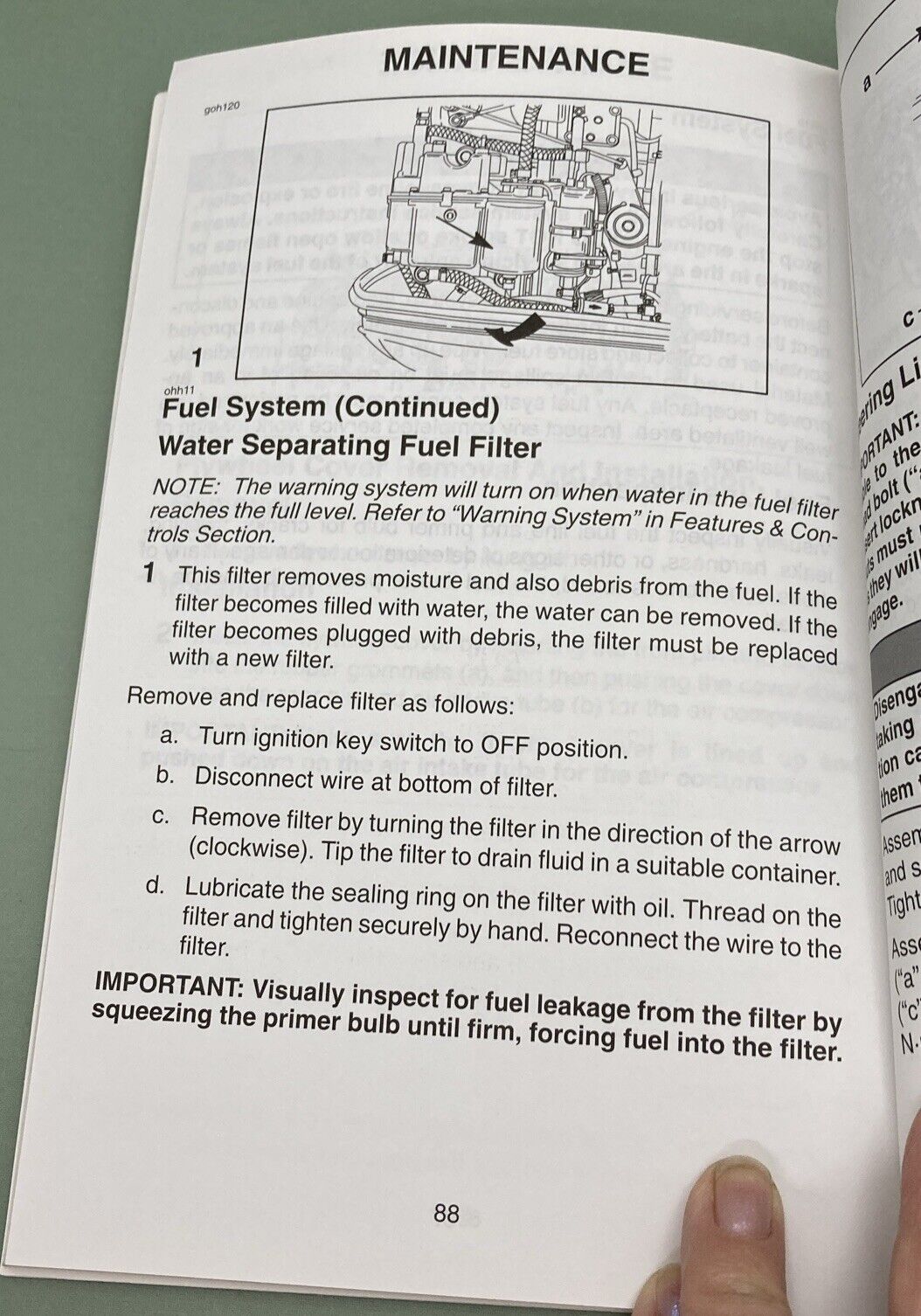 GENUINE MERCURY 90-10201001 OPERATION MAINTENANCE & WARRANTY MANUAL 1999