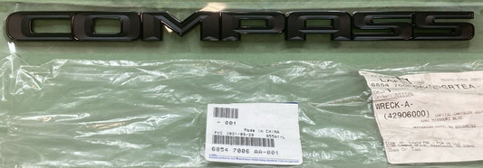 NEW GENUINE MOPAR 68547006AA Front Door Nameplate LEFT 2018-2023 Jeep Compass