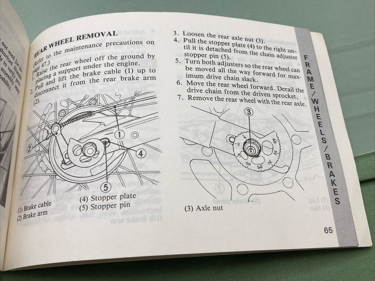 GENUINE HONDA 31KT0630 XR200R OWNER'S MANUAL '90