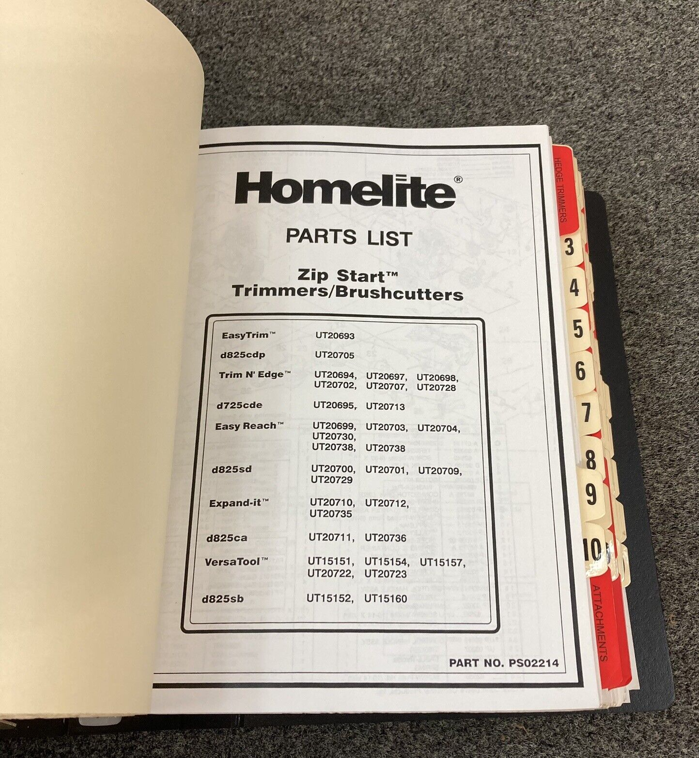 GENUINE HOMELITE PARTS LIST MANUALS AND ADDITIONAL INFORMATION