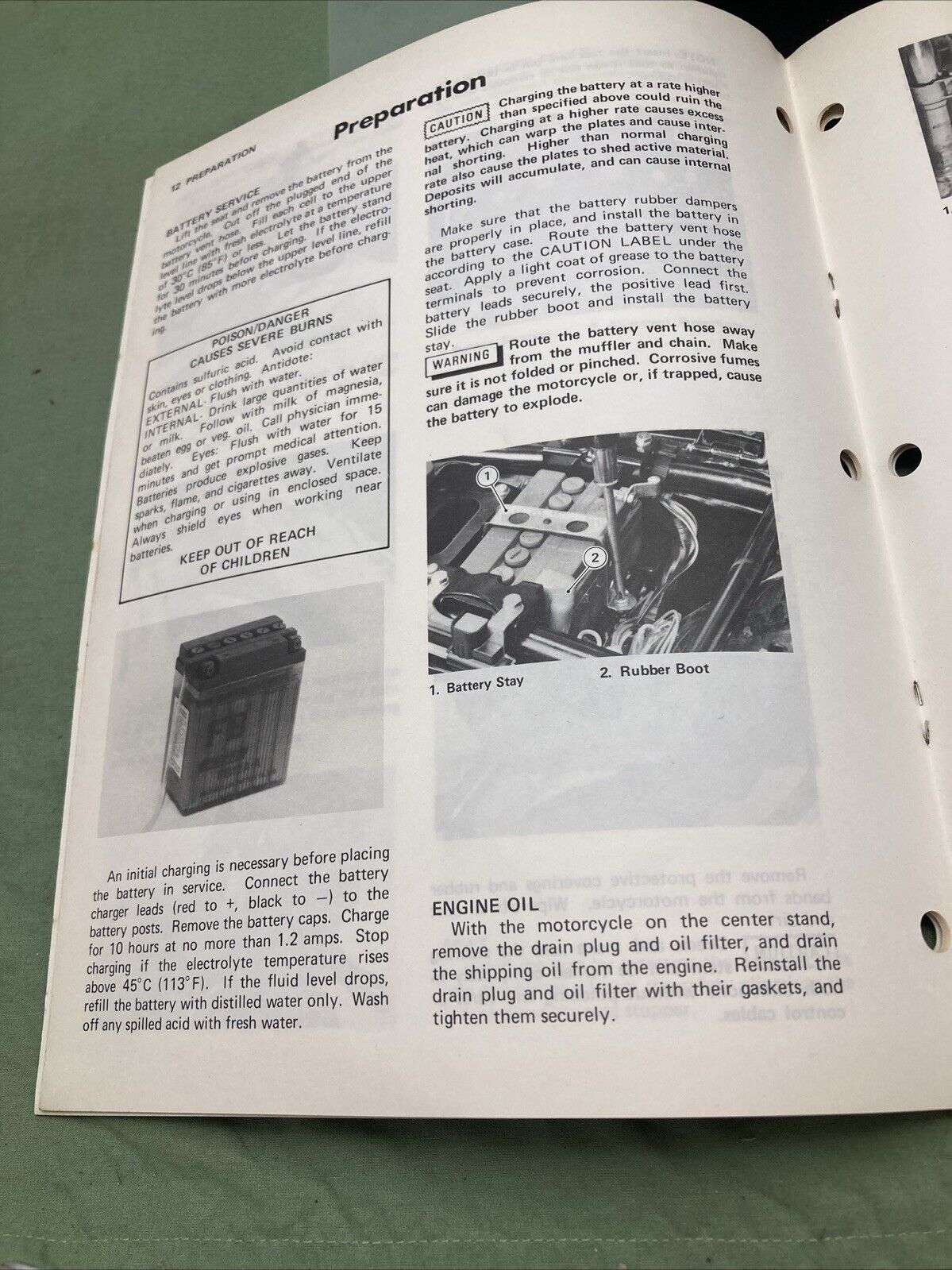 GENUINE KAWASAKI 99931-1047-01 KZ550 MOTORCYCLE ASSEMBLY AND PREP MANUAL 1979