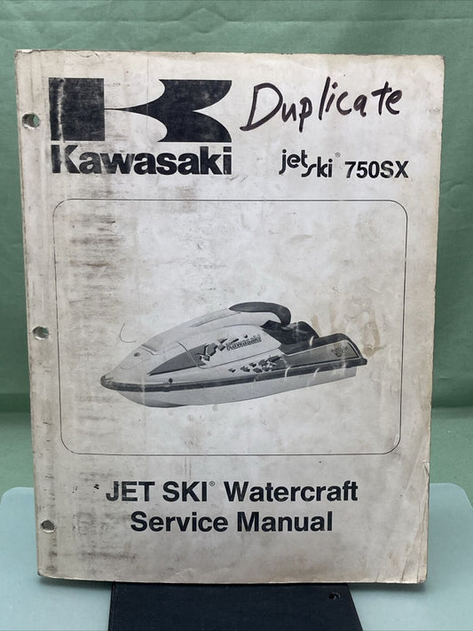 GENUINE KAWASAKI 99924-1156-01 WATERCRAFT SERVICE MANUAL JET SKI 750SX