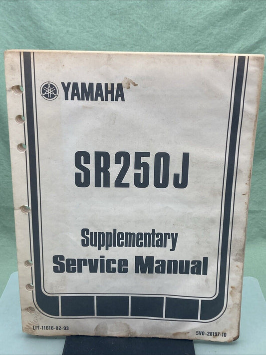 YAMAHA LIT-11616-02-93 SR250J SUPPLEMENTARY SERVICE MANUAL 5V0-28197-10