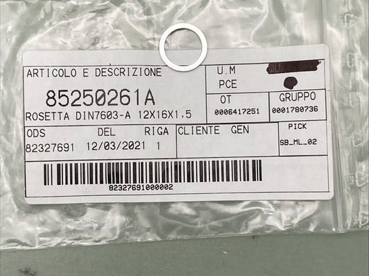 NEW GENUINE DUCATI 85250261A GASKET, ALUMINIUM 12X16X1.5