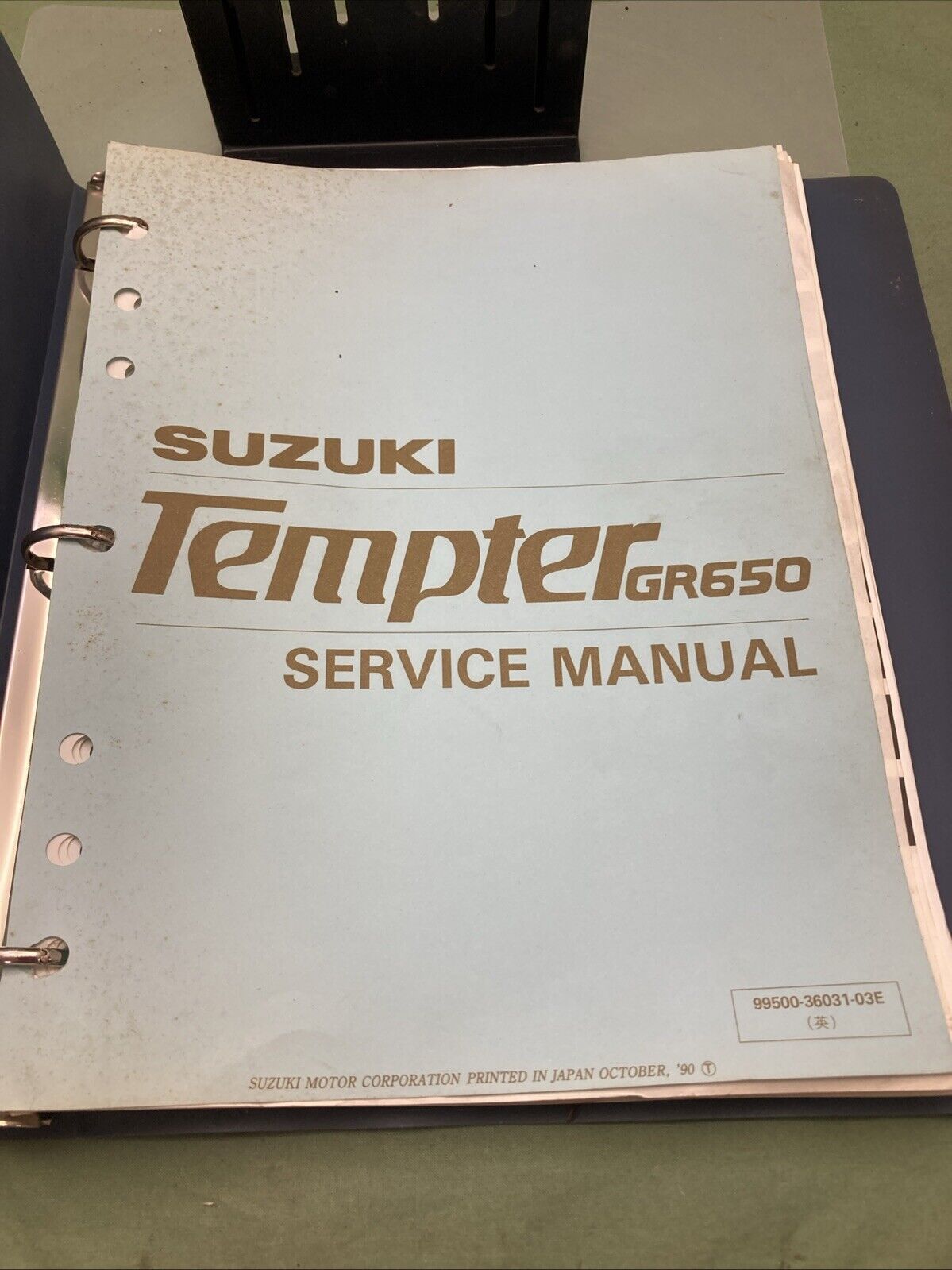 GENUINE SUZUKI 99500-36031-03E TEMPTER GR650 SERVICE MANUAL 1990