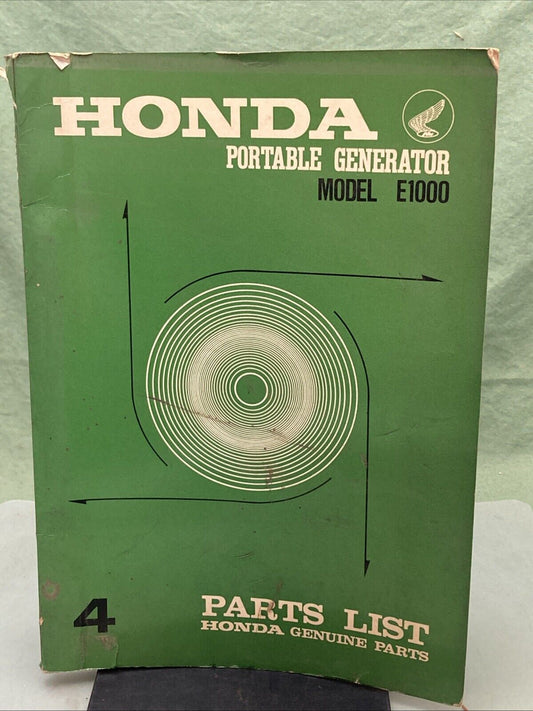 GENUINE HONDA PORTABLE GENERATOR MODEL E1000 PARTS LIST 4 1967