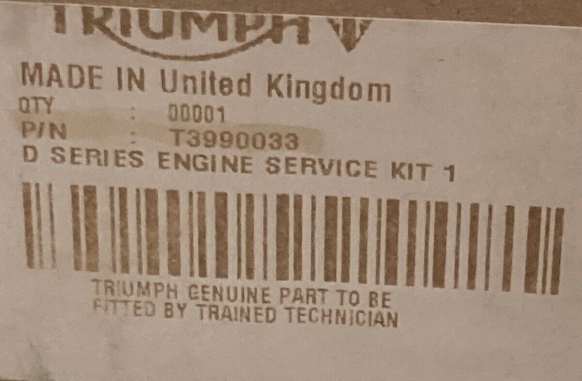 NEW GENUINE TRIUMPH T3990033 ENGINE SERVICE KIT INCOMPLETE SEE DESC