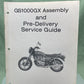 GENUINE SUZUKI MS-8511E-03 GS1000GX ASSEMBLY AND PRE-DELIVERY SERVICE GUIDE