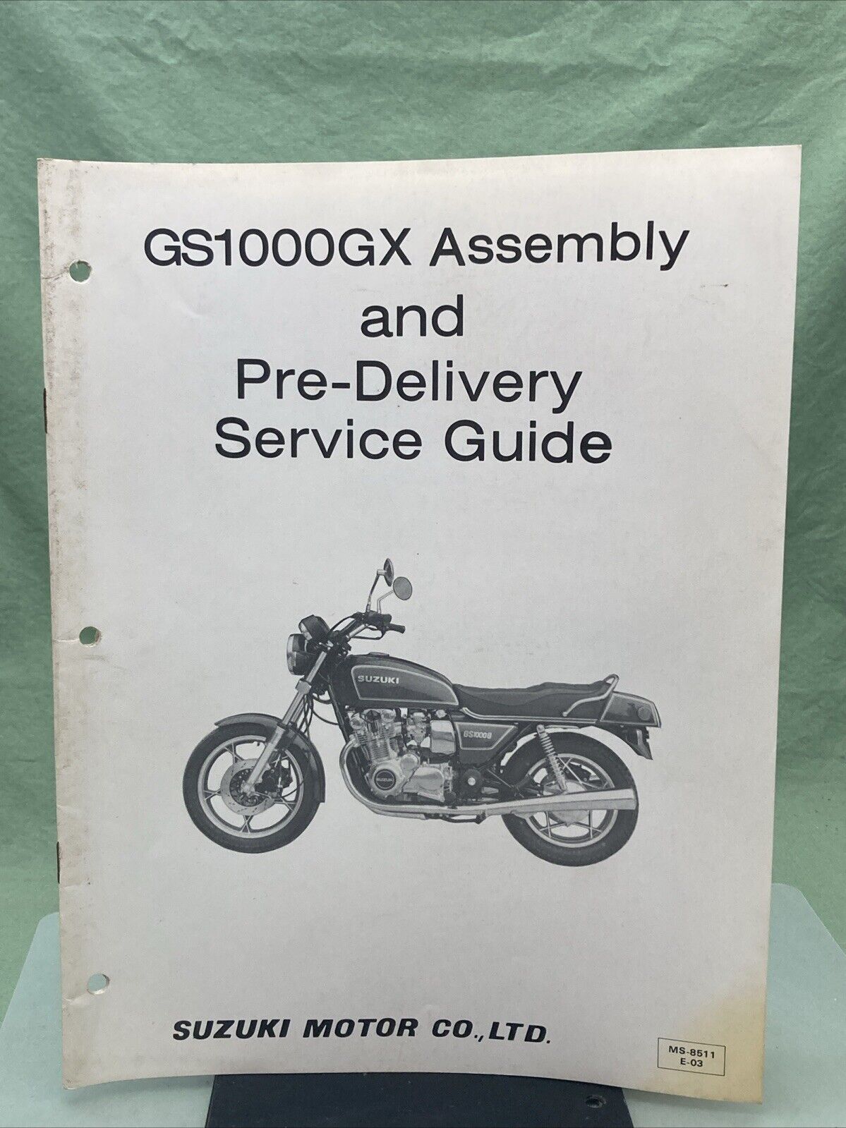 GENUINE SUZUKI MS-8511E-03 GS1000GX ASSEMBLY AND PRE-DELIVERY SERVICE GUIDE