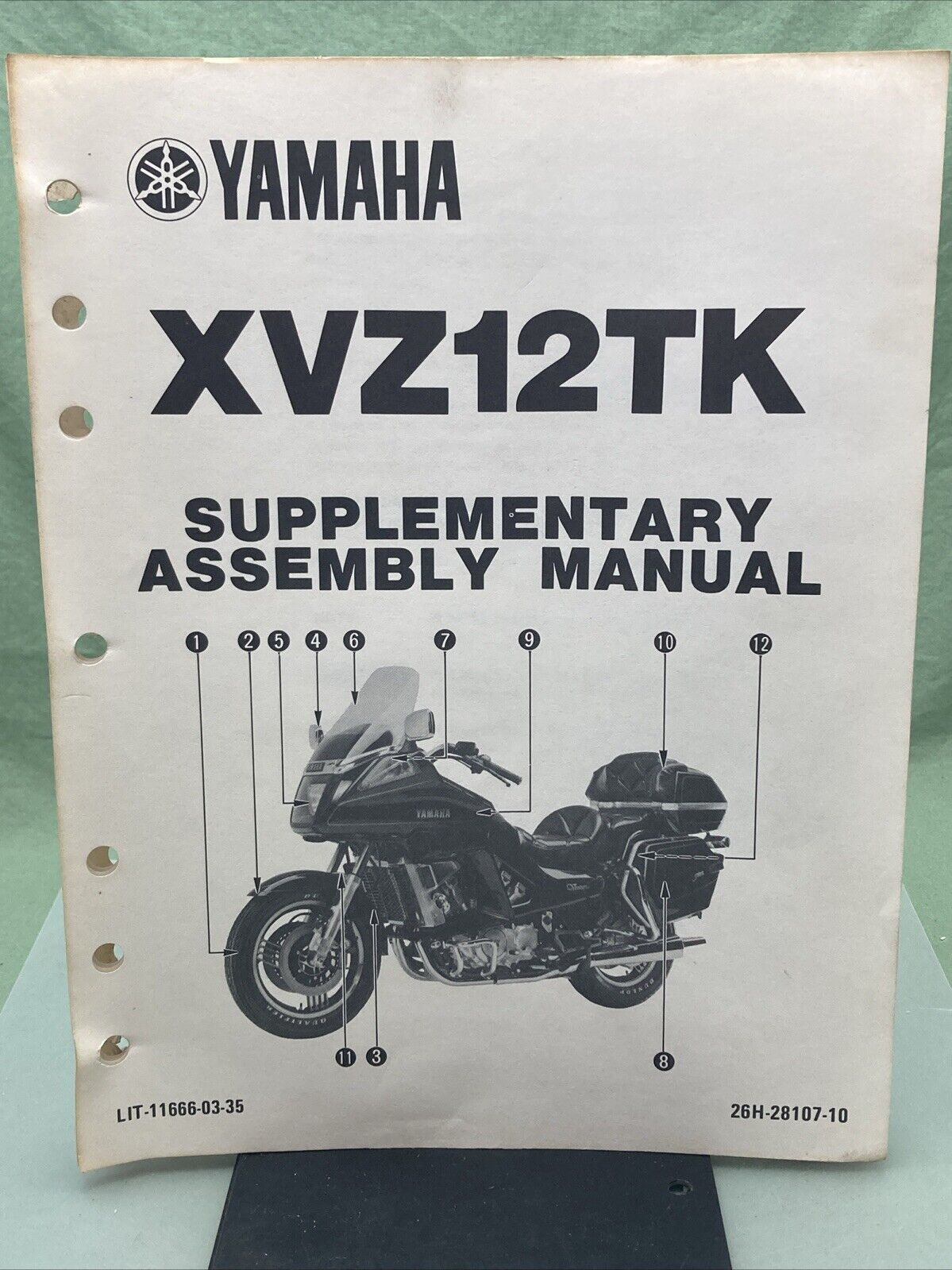 YAMAHA LIT-11666-03-35 XVZ12TK SUPPLEMENTARY ASSEMBLY MANUAL 26H-28107-10