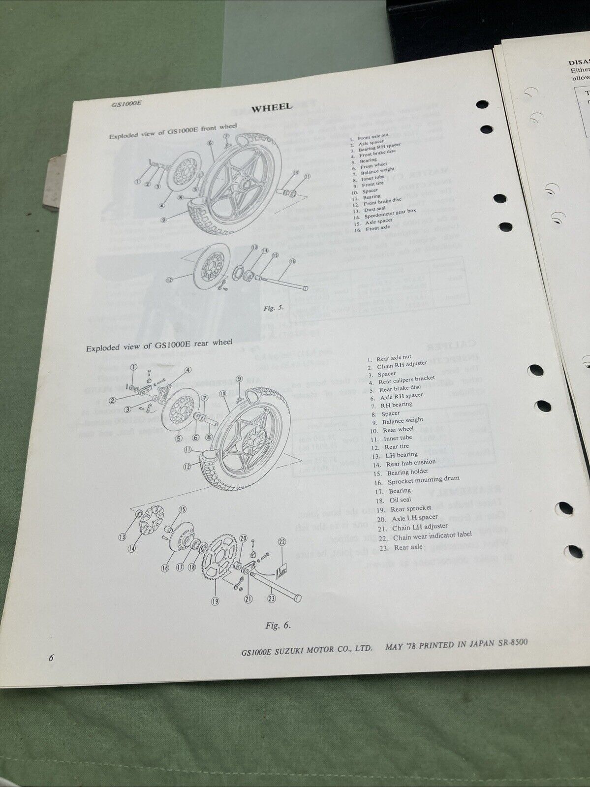 GENUINE SUZUKI SR-8500 E-3 GS1000 SUPPLEMENTARY SERVICE MANUAL 1978