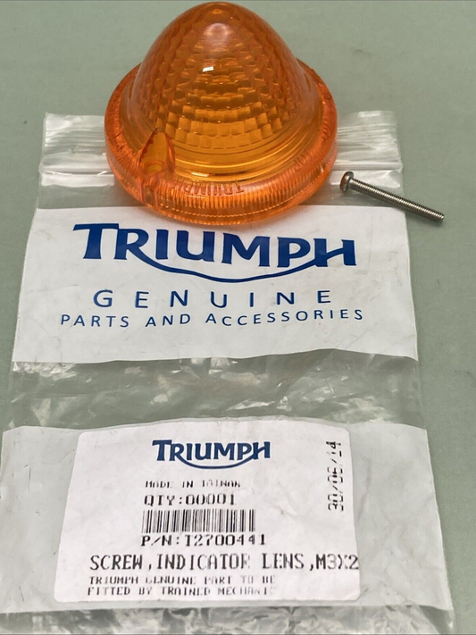 NEW GENUINE TRIUMPH T2700441 Screw, Indicator Lens, M3X26, Ss