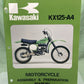 GENUINE KAWASAKI 99931-1005-01 KX125-A4 MOTORCYCLE ASSY AND PREP MANUAL 1977