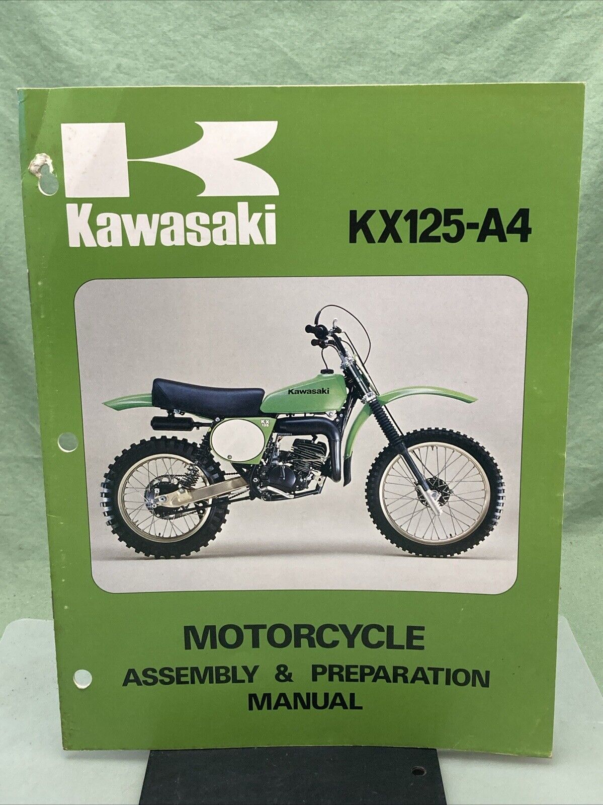 GENUINE KAWASAKI 99931-1005-01 KX125-A4 MOTORCYCLE ASSY AND PREP MANUAL 1977