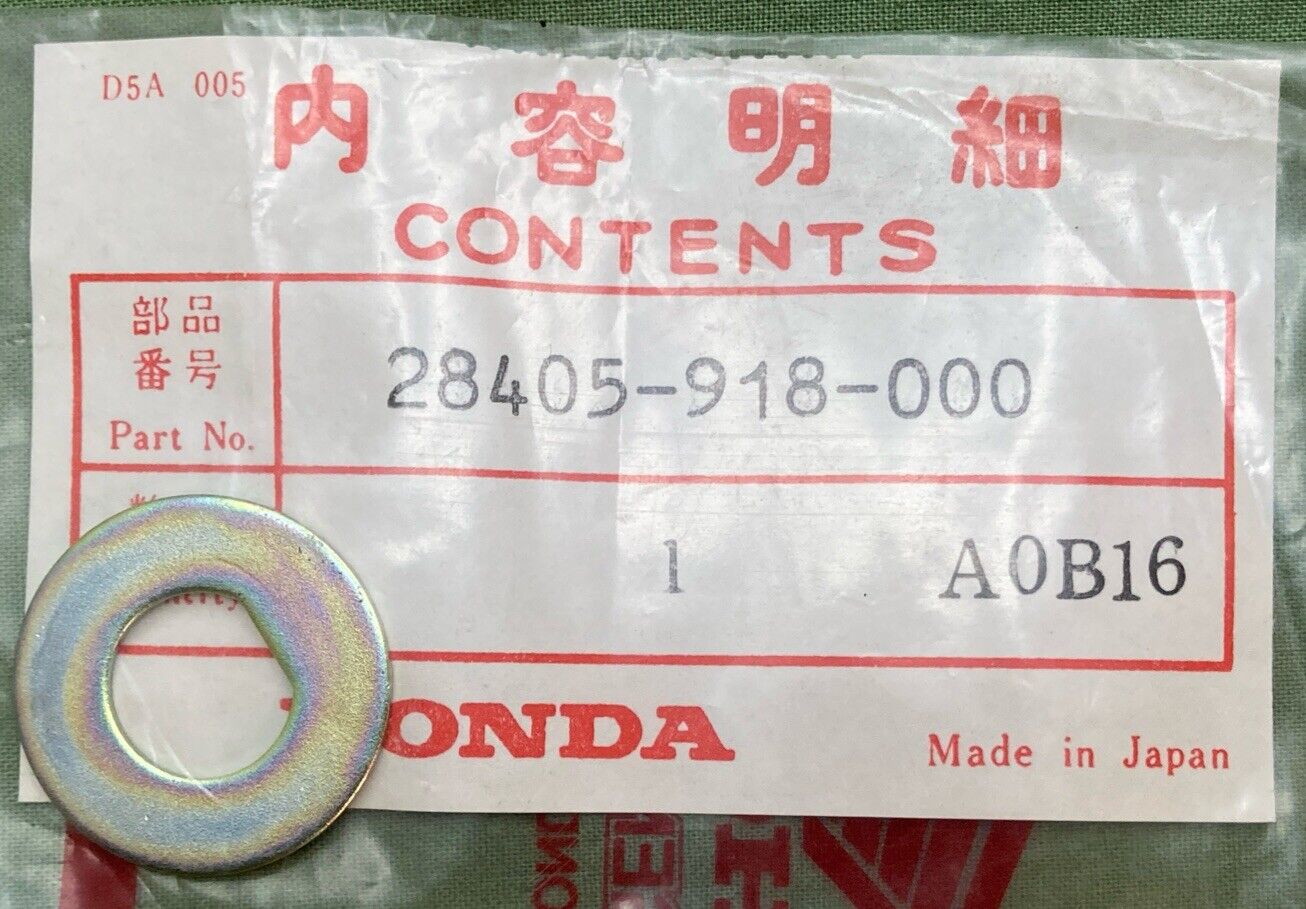 QTY2 NEW GENUINE HONDA 28405-918-000 WASHER, Crankcase Cover