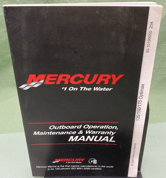 GENUINE MERCURY 90-10199050 OPERATION MAINTENANCE & WARRANTY 2004