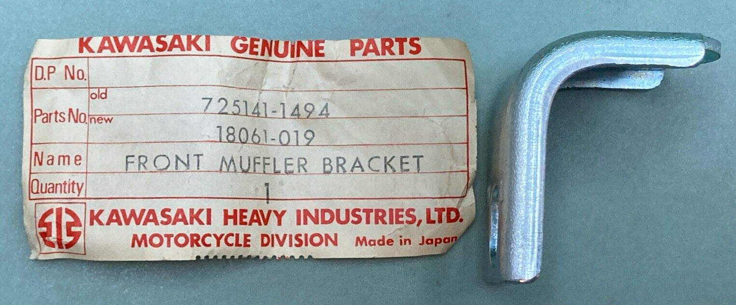 QTY 3 NEW GENUINE KAWASAKI 18061-019 BRACKET FRONT MUFFLER SUPERSEDE 725141-1494