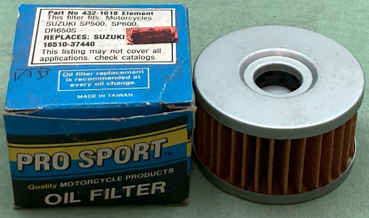 QTY 2 NEW PRO SPORT 432-1018 OIL FILTER FOR SUZUKI MOTORCYCLE