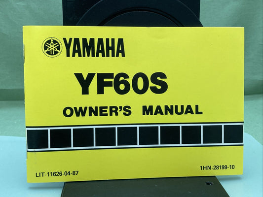 GENUINE YAMAHA LIT-11626-04-87 YF60S OWNER'S MANUAL 1HN-28199-10