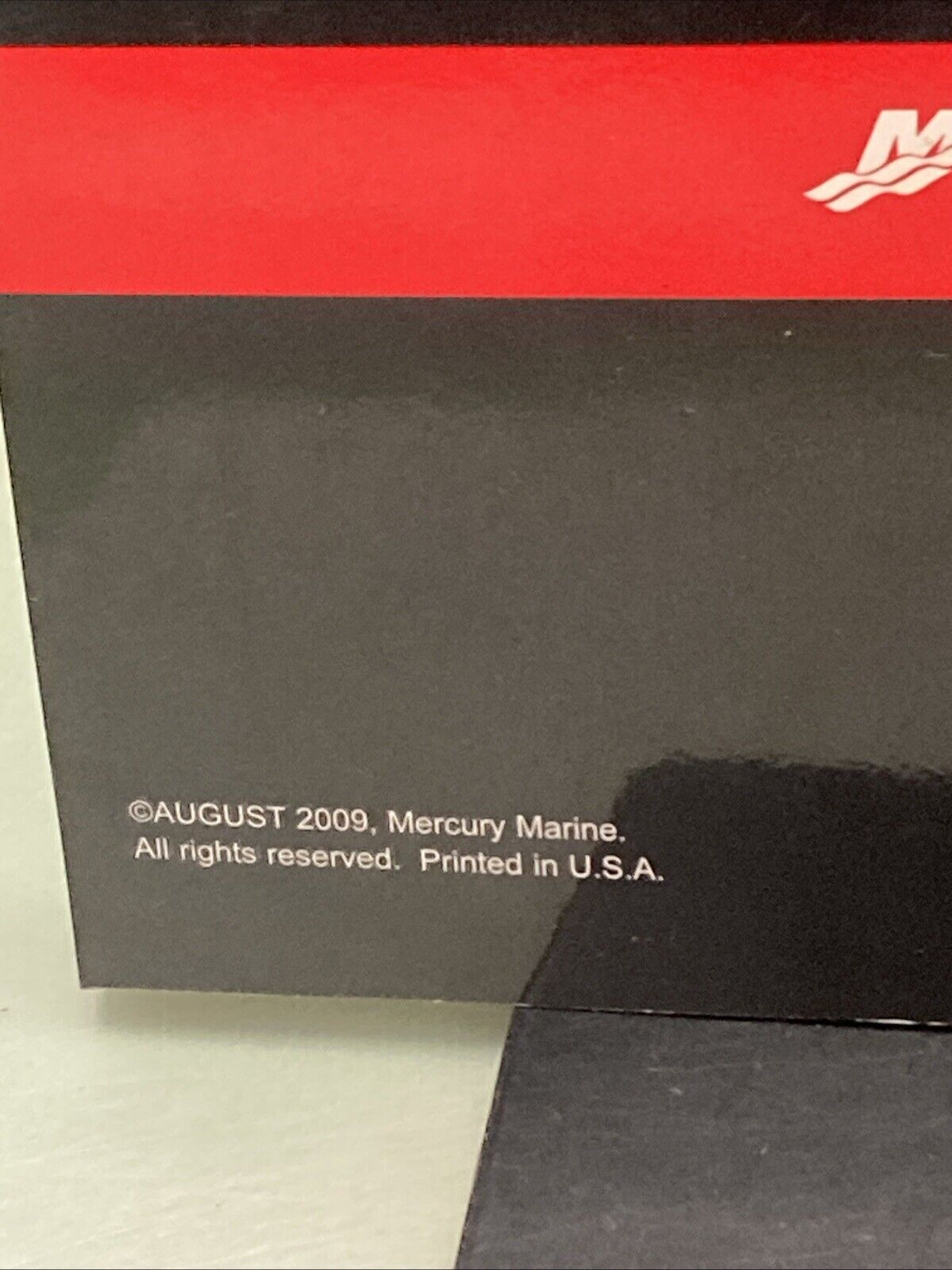 GENUINE MERCURY 90-864260100 5.0/5.7/6.2 LITER GAS ENGINES SEC 1-2 MANUAL 31 '09