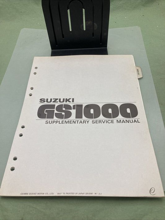 GENUINE SUZUKI SR-8500 E-3 GS1000 SUPPLEMENTARY SERVICE MANUAL 1978